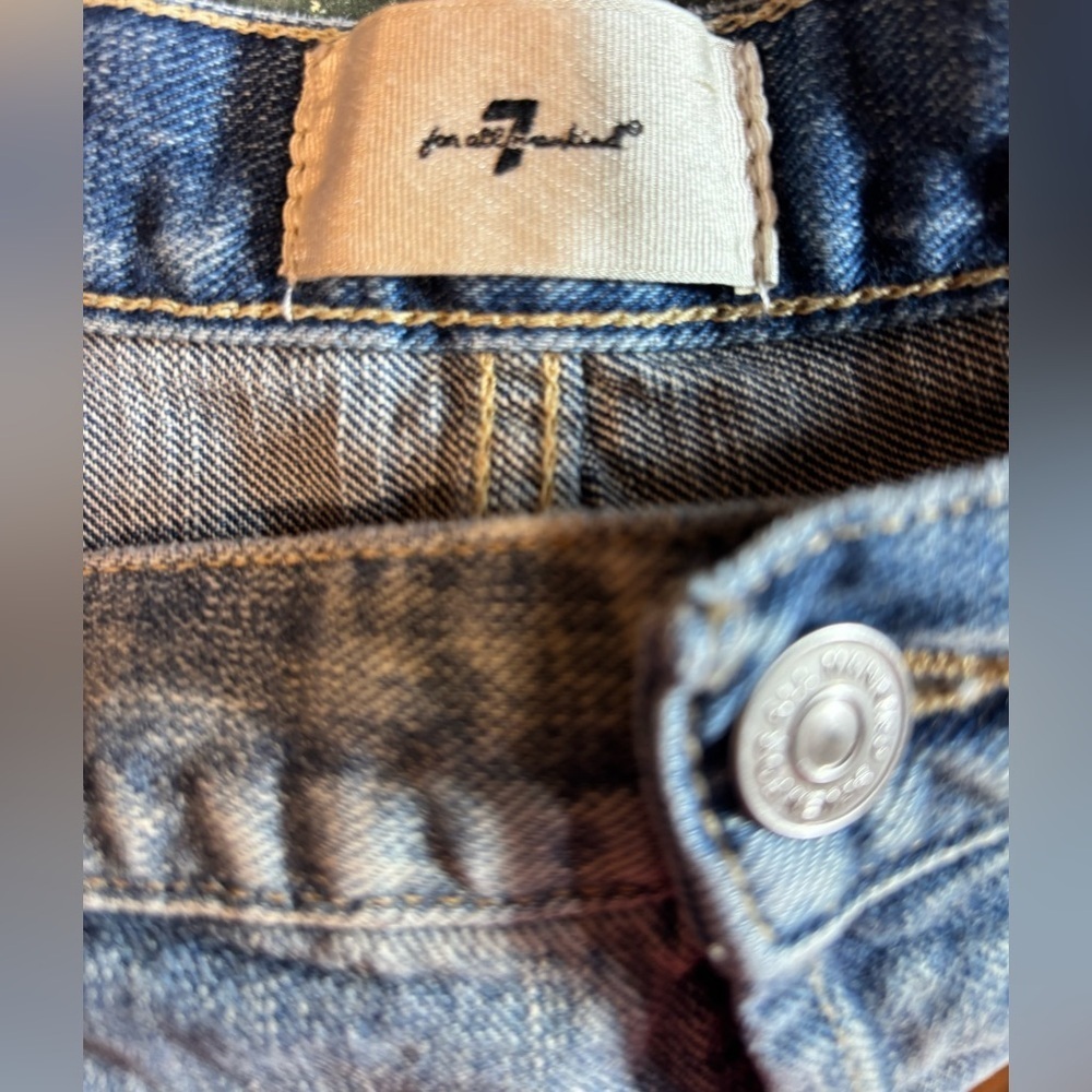 Seven For All Mankind Easy Boy Bootcut Jeans Women Size 32 Wide Leg Western - Picture 8 of 8